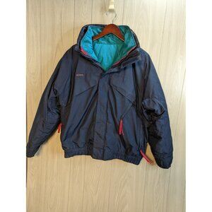 Vtg Columbia Bugaboo Radial Sleeve Jacket Large Interchangeable Fleece 2 Coats